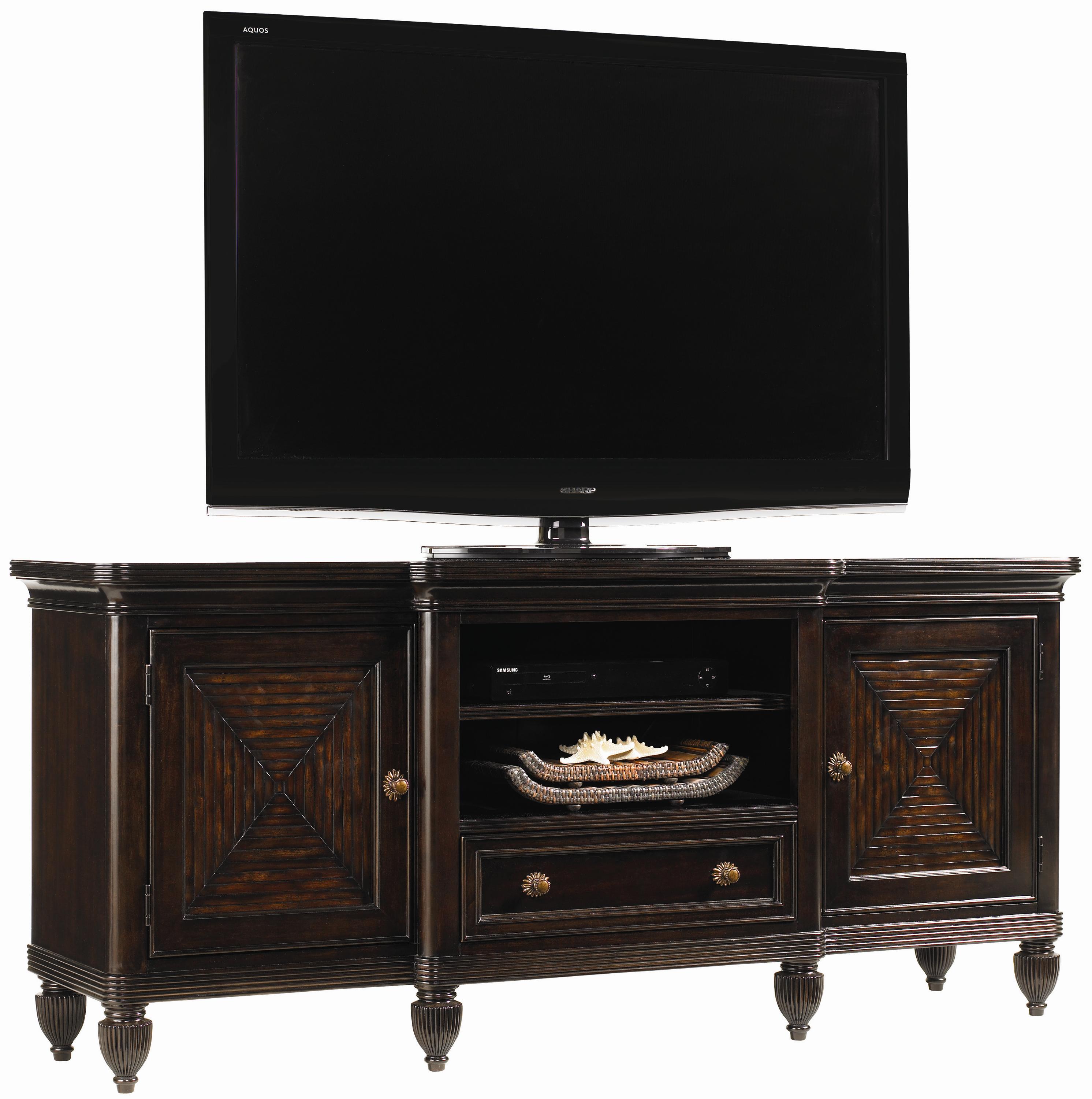 Tommy Bahama Home Royal Kahala 537 907 Maui Entertainment Console with Bamboo Accents Howell Furniture TV Stands
